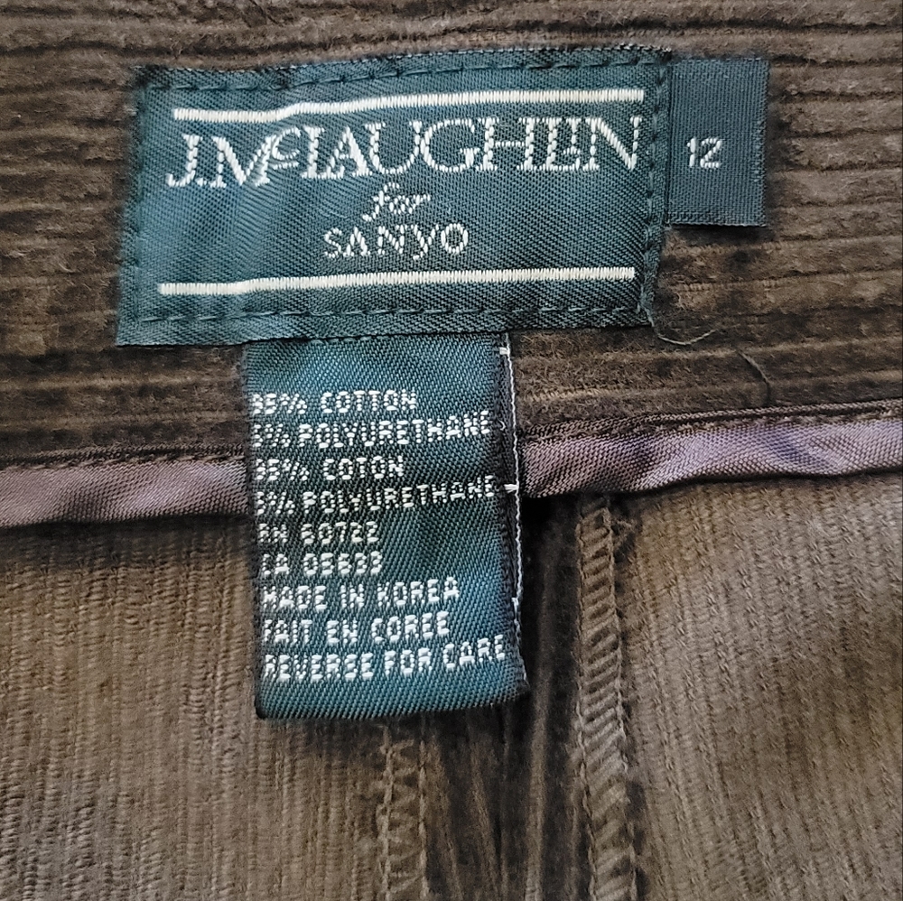 Women's J.Mclaughlin x Sanyo Corduroy Equestrian Riding Pants Size 12 - Picture 3 of 11